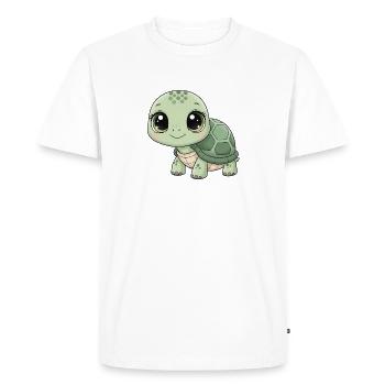 Tortue Doulouche Vert Menthe - T-shirt Premium bio Homme - blanc - Devant - Nico (187cm)