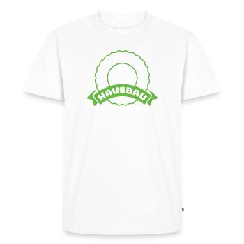 Emblème de la construction de la maison d’équipe - T-shirt Premium bio Homme - blanc - Devant - Nico (187cm)