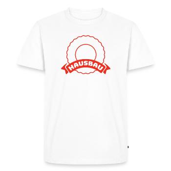 House Building Team Emblem Shirt - Men's Premium Organic T-Shirt - white - Front - Nico (187cm)