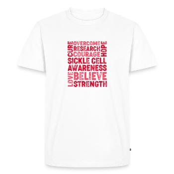 Sickle cell anemia - Men's Premium Organic T-Shirt - white - Front - Nico (187cm)