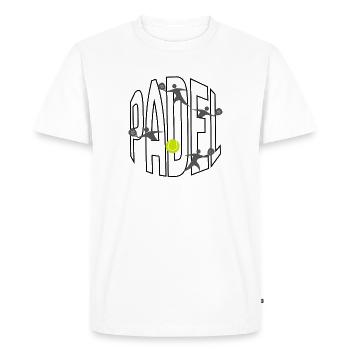 padel - Men's Premium Organic T-Shirt - white - Front - Nico (187cm)