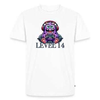 Gaming monsters while gaming - Men's Premium Organic T-Shirt - white - Front - Nico (187cm)
