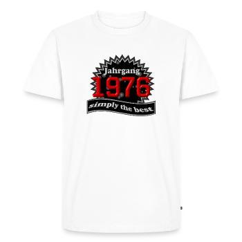 Vintage 1976 – Simplement le meilleur - T-shirt Premium bio Homme - blanc - Devant - Nico (187cm)