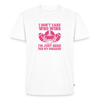 T-shirt humoristique de football Squares - T-shirt Premium bio Homme - blanc - Devant - Nico (187cm)