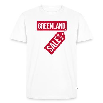 GREENLAND NOT FOR SALE - Men's Premium Organic T-Shirt - white - Front - Nico (187cm)