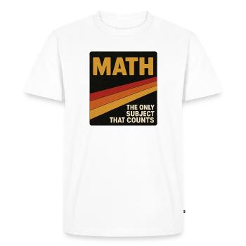 Vintage Math Counts Poster - T-shirt Premium bio Homme - blanc - Devant - Nico (187cm)