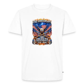 250e Aigle de l’Indépendance américaine - T-shirt Premium bio Homme - blanc - Devant - Nico (187cm)