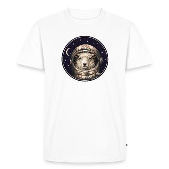 Moutons astronautes en orbite - T-shirt Premium bio Homme - blanc - Devant - Nico (187cm)
