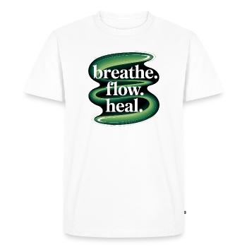 Qigong Tai Chi - Men's Premium Organic T-Shirt - white - Front - Nico (187cm)