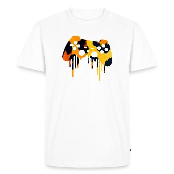 Lecteur Leopard Print Gaming - T-shirt Premium bio Homme - blanc - Devant - Nico (187cm)