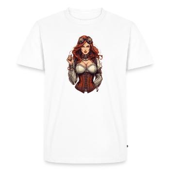 Femmes Steampunk Magnifiques Steampunk - T-shirt Premium bio Homme - blanc - Devant - Nico (187cm)