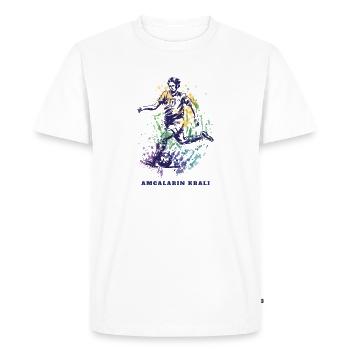Amcalarin Krali Football Uncle Design - Men's Premium Organic T-Shirt - white - Front - Nico (187cm)