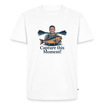 Capture This Moment: Fishing - Men's Premium Organic T-Shirt - white - Front - Nico (187cm)
