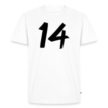 14 - T-shirt Premium bio Homme - blanc - Devant - Nico (187cm)