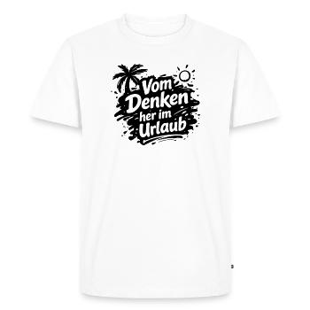 Penser en vacances - T-shirt Premium bio Homme - blanc - Devant - Nico (187cm)