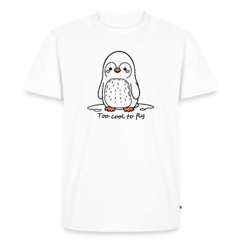 Pingouin aux joues roses - T-shirt Premium bio Homme - blanc - Devant - Nico (187cm)