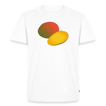 Gradient du duo de mangues tropicales - T-shirt Premium bio Homme - blanc - Devant - Nico (187cm)