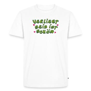Être amoureux, c’est beau - T-shirt Premium bio Homme - blanc - Devant - Nico (187cm)