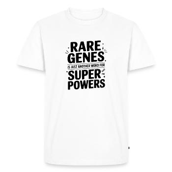 Rare Genes is Just Another Word for Superpowers - Men's Premium Organic T-Shirt - white - Front - Nico (187cm)