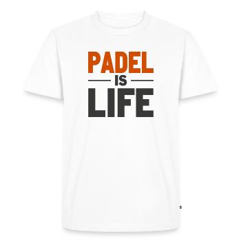 Le padel est la déclaration de vie des joueurs de padel - T-shirt Premium bio Homme - blanc - Devant - Nico (187cm)