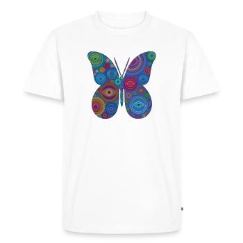 Abstract Eye Butterfly - Men's Premium Organic T-Shirt - white - Front - Nico (187cm)