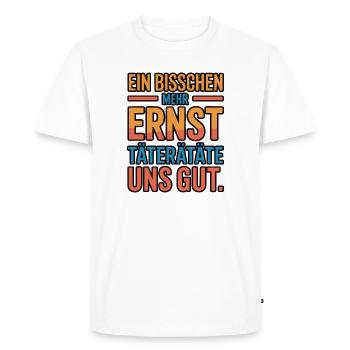 Un peu plus de délinquants graves nous ferait du bien - T-shirt Premium bio Homme - blanc - Devant - Nico (187cm)