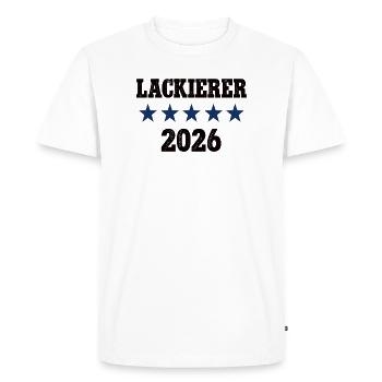 Painter 2026 Occupation Paint Shop Apprenticeship Apprentice - Men's Premium Organic T-Shirt - white - Front - Nico (187cm)