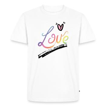 love amour - T-shirt Premium bio Homme - blanc - Devant - Nico (187cm)