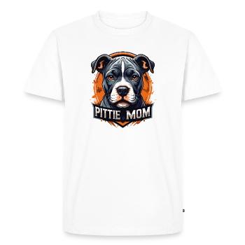 Art pitbull de la mère pitbull Pittie - T-shirt Premium bio Homme - blanc - Devant - Nico (187cm)