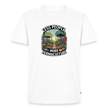 Philosophie de vie de la permaculture pour les amoureux de la nature - T-shirt Premium bio Homme - blanc - Devant - Nico (187cm)