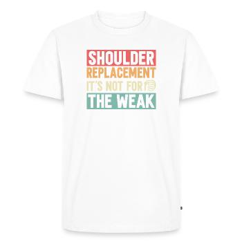 Remplacement d’épaule - T-shirt Premium bio Homme - blanc - Devant - Nico (187cm)