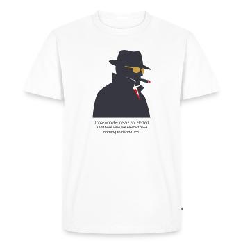 Noir silhouette with cigar - Men's Premium Organic T-Shirt - white - Front - Nico (187cm)