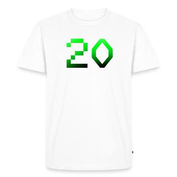 Géométrie rétro du Neon Pixel 20 - T-shirt Premium bio Homme - blanc - Devant - Nico (187cm)