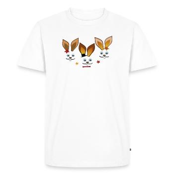 Happy Easter bunnies - Men's Premium Organic T-Shirt - white - Front - Nico (187cm)