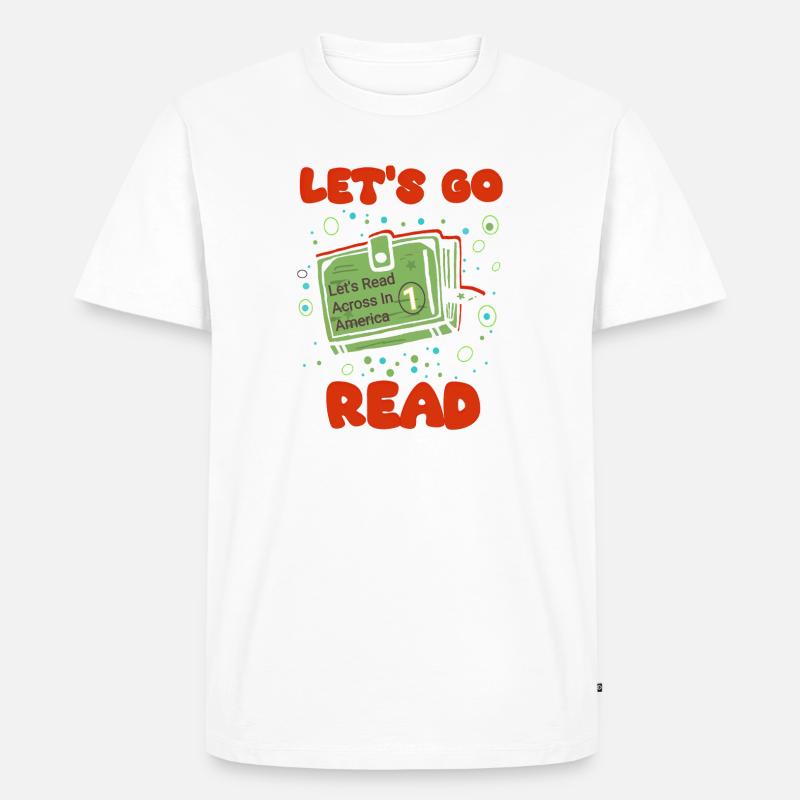 Lesen Sie Quer durch Amerika - Männer Premium Bio T-Shirt - Weiß