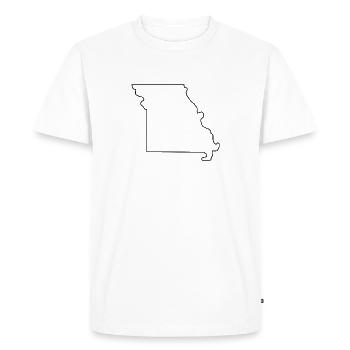 Carte du Missouri - T-shirt Premium bio Homme - blanc - Devant - Nico (187cm)
