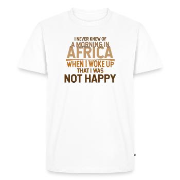 Safari Afrique : Savane faunique du Serengeti - T-shirt Premium bio Homme - blanc - Devant - Nico (187cm)