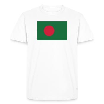 Bangladesh flag - Men's Premium Organic T-Shirt - white - Front - Nico (187cm)