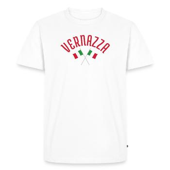 Drapeaux italiens vernazzes - T-shirt Premium bio Homme - blanc - Devant - Nico (187cm)