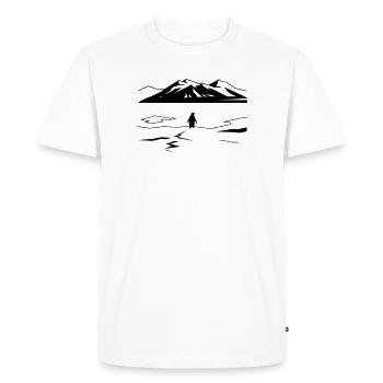 But Why Penguin Meme Minimalist Art - Men's Premium Organic T-Shirt - white - Front - Nico (187cm)