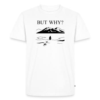 But Why Penguin Meme Minimalist Art - Men's Premium Organic T-Shirt - white - Front - Nico (187cm)