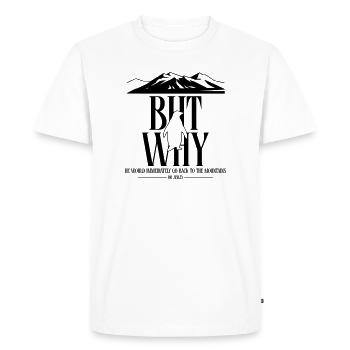 But Why Penguin Meme Minimalist Art - Men's Premium Organic T-Shirt - white - Front - Nico (187cm)