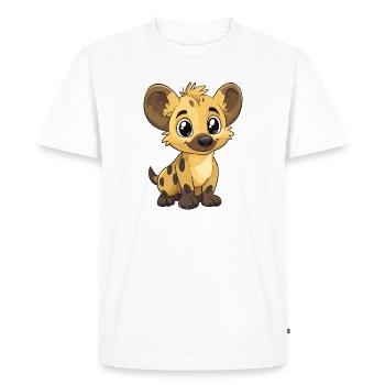 Charme de Hyène Câline Nouveau-Né - T-shirt Premium bio Homme - blanc - Devant - Nico (187cm)