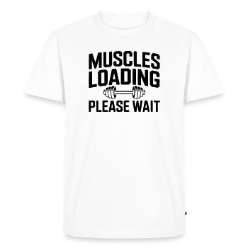 Renforcement musculaire : Charge musculaire - T-shirt Premium bio Homme - blanc - Devant - Nico (187cm)