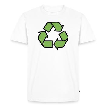Plan du panneau de recyclage - T-shirt Premium bio Homme - blanc - Devant - Nico (187cm)