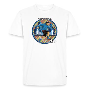 Freestyle Soccer City Move Urban Soccer Motif - Men's Premium Organic T-Shirt - white - Front - Nico (187cm)