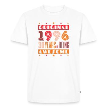 Original 1996: 30 Years of being awesome - Men's Premium Organic T-Shirt - white - Front - Nico (187cm)