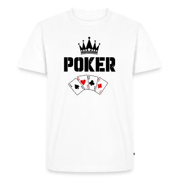 Cartes de poker - T-shirt Premium bio Homme - blanc - Devant - Nico (187cm)