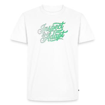 Inspect & Adapt, Agile Coach Scrum Shirt - Men's Premium Organic T-Shirt - white - Front - Nico (187cm)