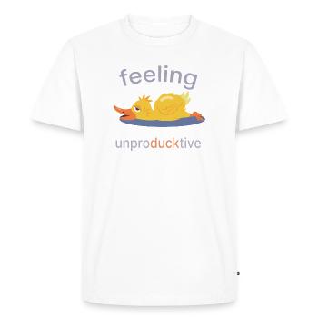 Se sentir improductif – Blue Duck Edition - T-shirt Premium bio Homme - blanc - Devant - Nico (187cm)